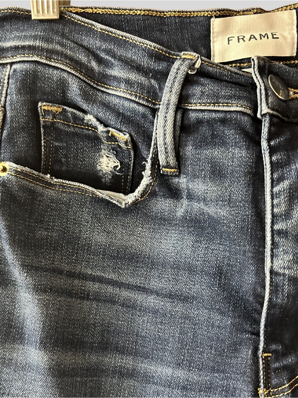 Frame Denim Women's Le Sylvie Straight-Leg Jeans in Dark Indigo Wash Sz. 25 - Picture 3 of 10